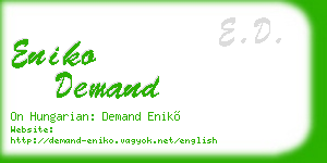eniko demand business card